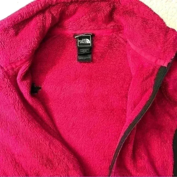 The North Face Women’s Magenta Fleece Full Zip Fuzzy Crop Neck Jacket Size M - Picture 8 of 14